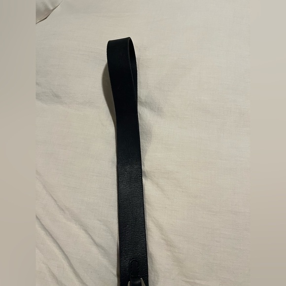 New Free People Leather Oyster Bay Hip Belt Black Silver New Size M/L - Picture 5 of 6